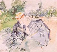 Morisot, Berthe - Lady with a Parasol Sitting in a Park